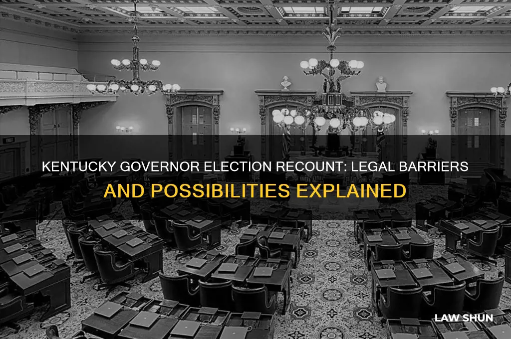 does the law prevent a recount in ky governor election