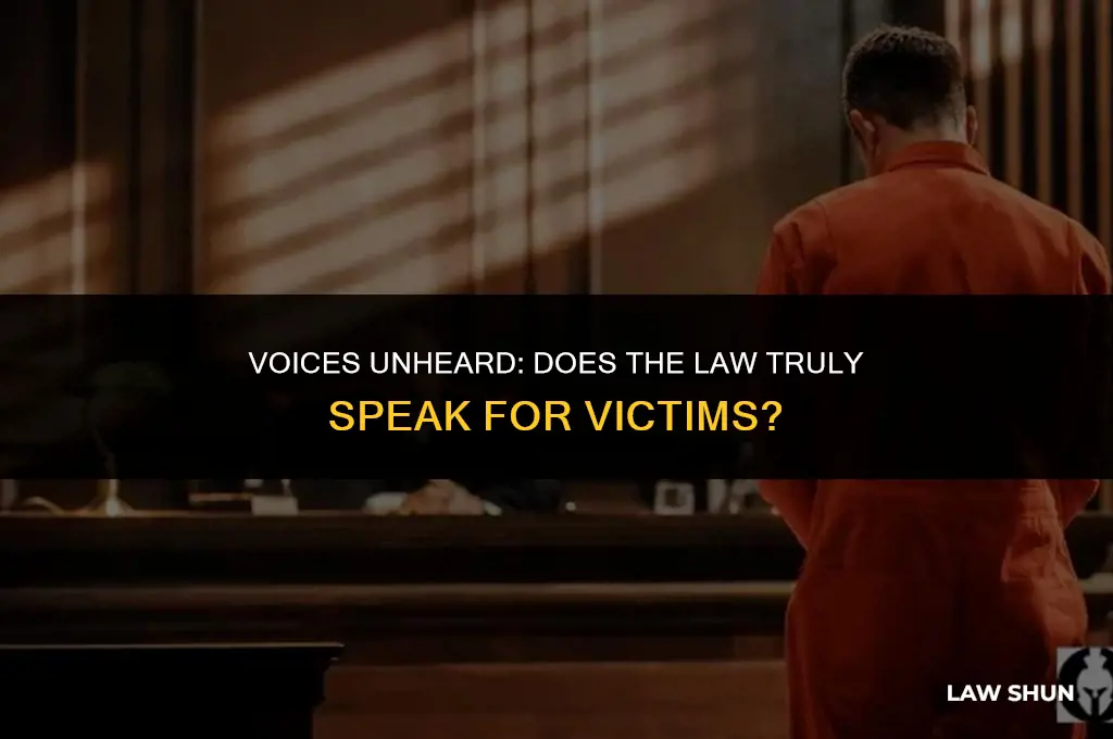 does the law speak for victims