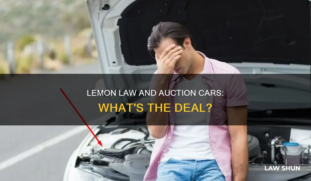 does the lemon law apply to auction cars