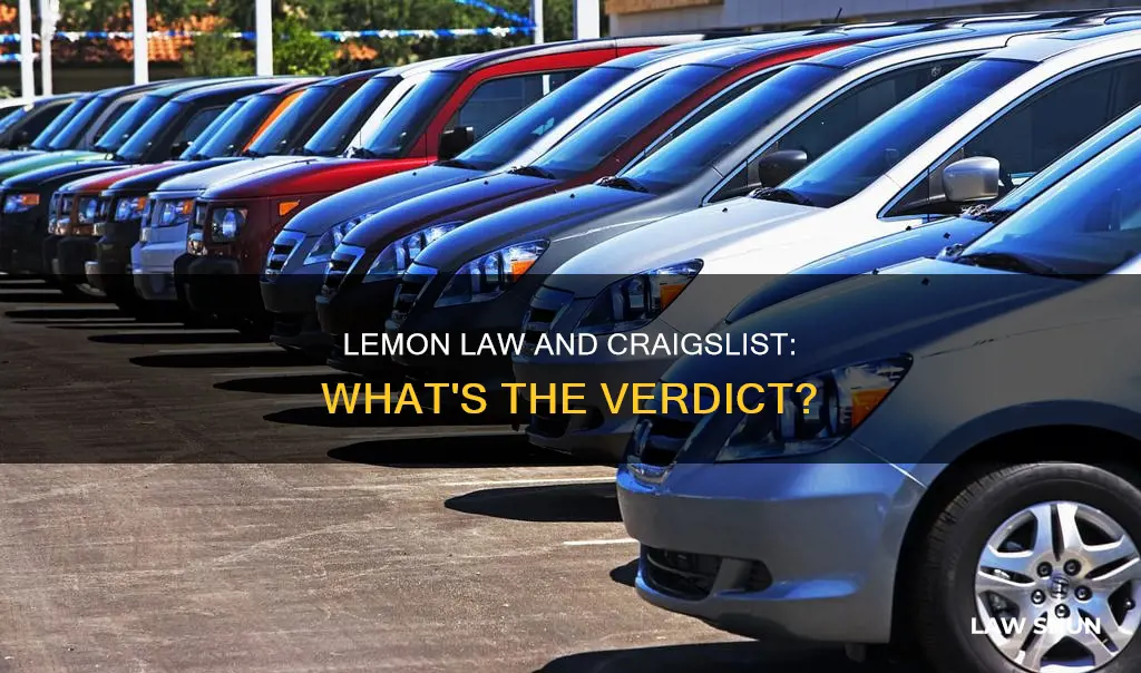 does the lemon law apply to craigslist