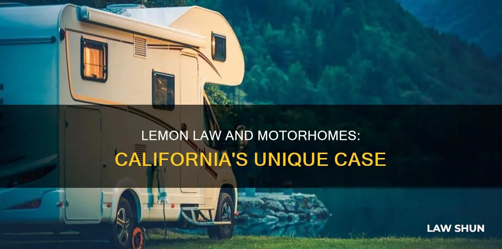 does the lemon law apply to motorhomes in california