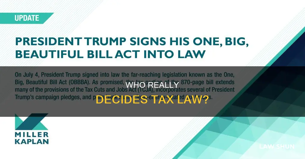 does the president decide tax law