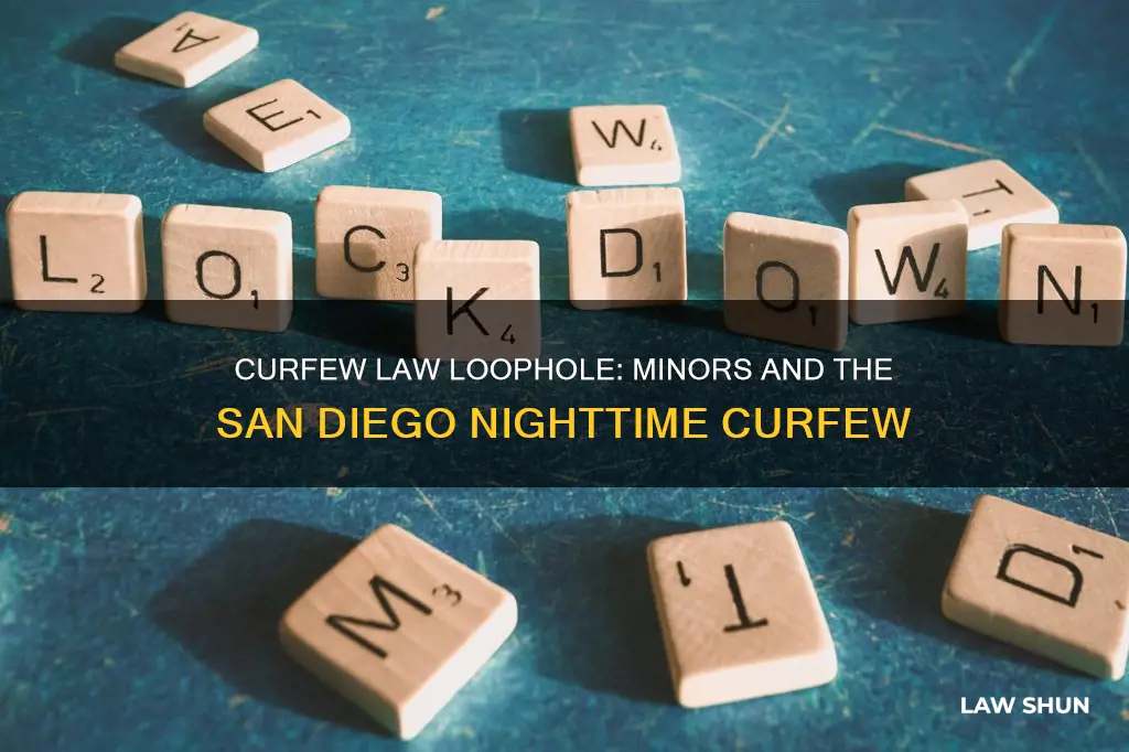 does the sandiego curfew law apply to accompanied minors