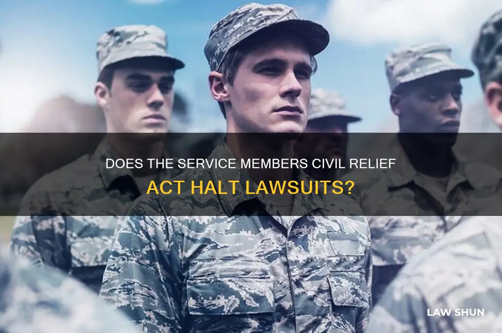 does the service members civil relif act stop law suits