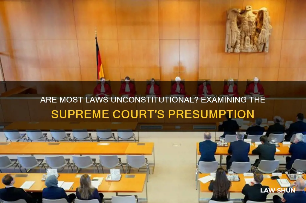 does the supreme court presumes that most laws are unconstitutional