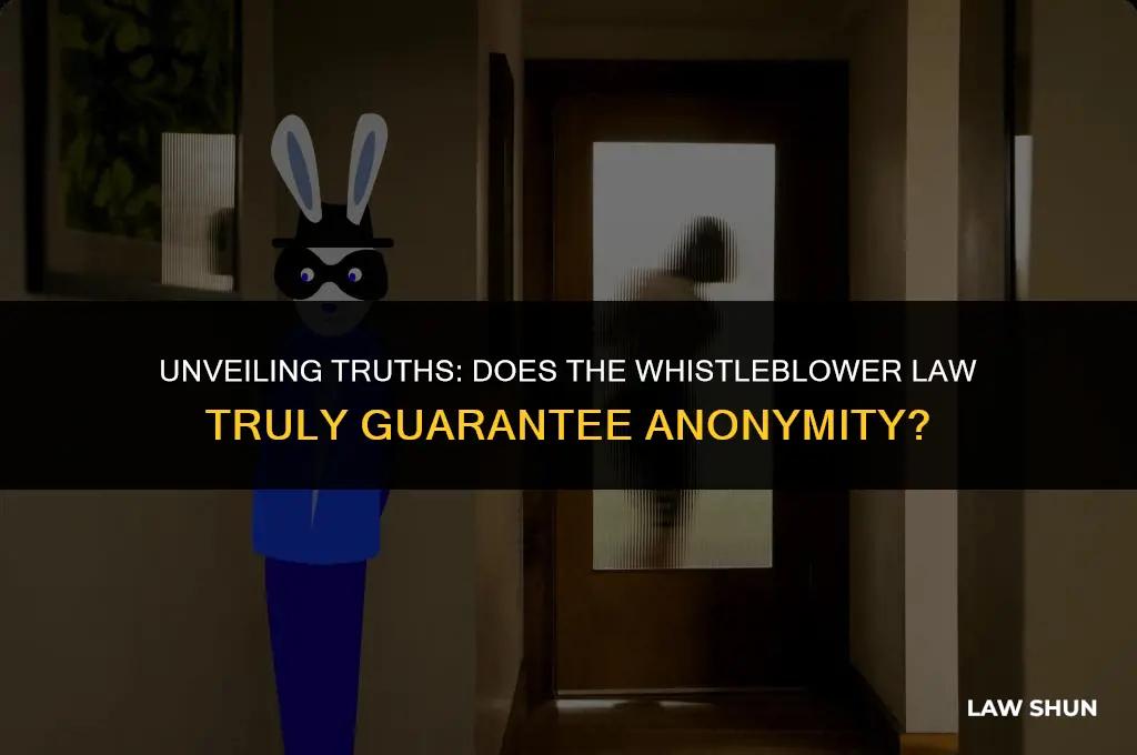 does the whistleblower law guarantee anonymity