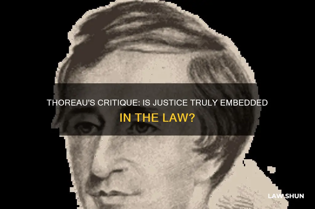 does thoreau believe that there is justice in the law