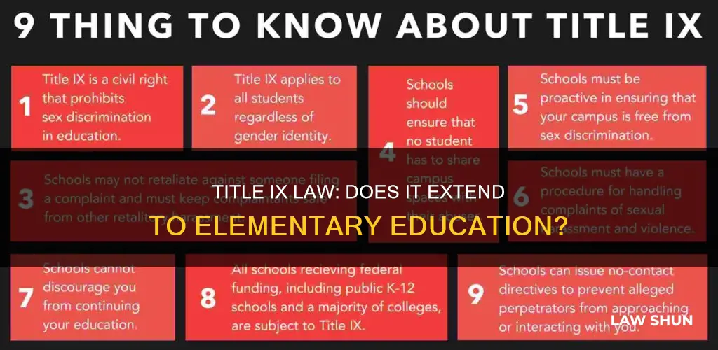 does title ix law apply to elementary education