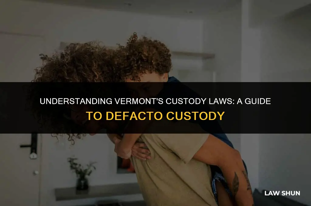 does vermont have defacto custody law