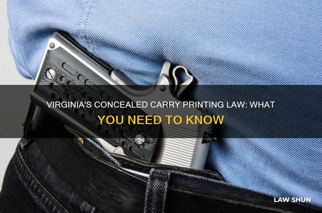does virginia have a concealed carry printing law