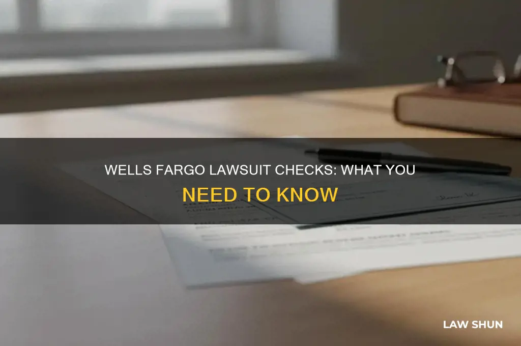 does wells fargo just send checks for there law suit