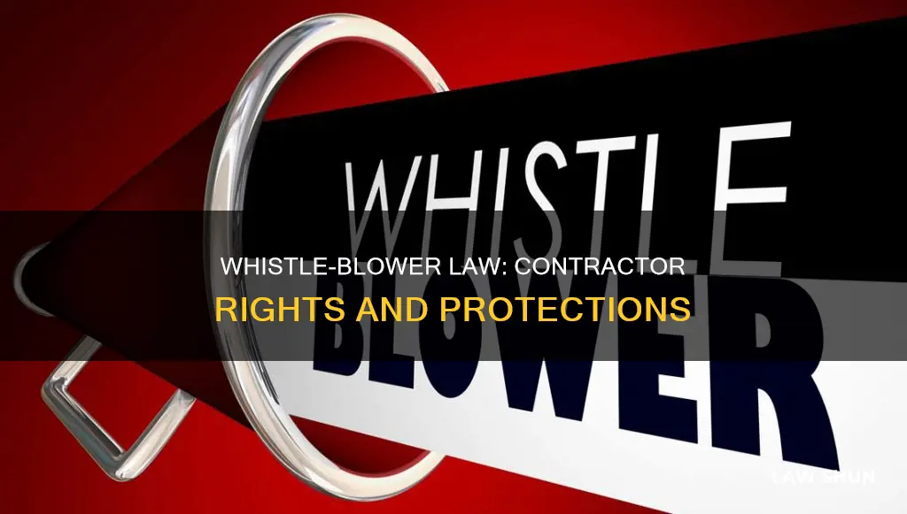 does whistle blower law apply to a contractor