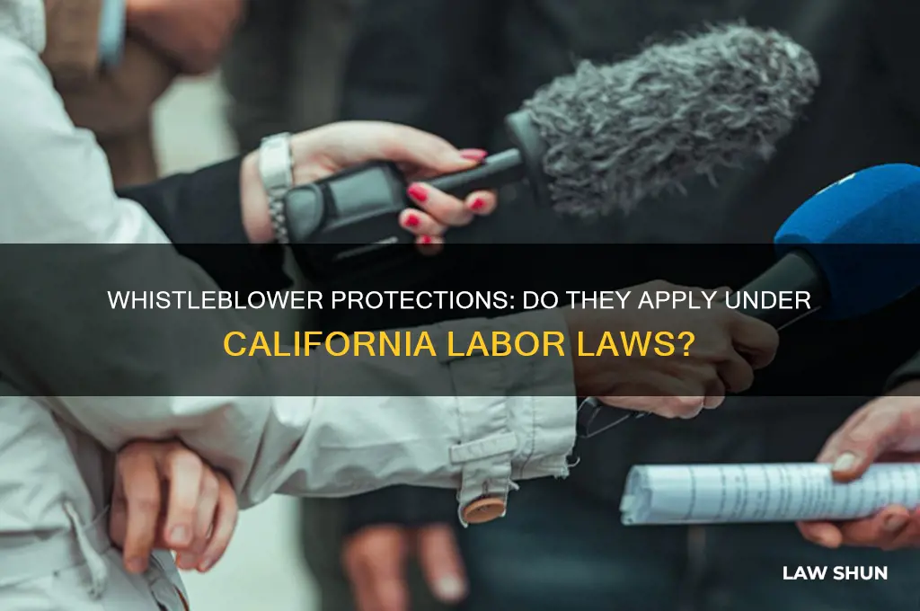 does whistleblower extend to ca labor law