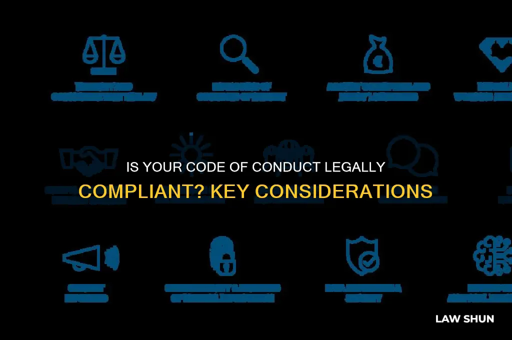 does your code of conduct adhere to the law