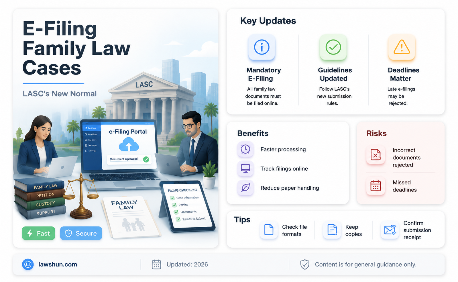 are family law cases efiled lasc