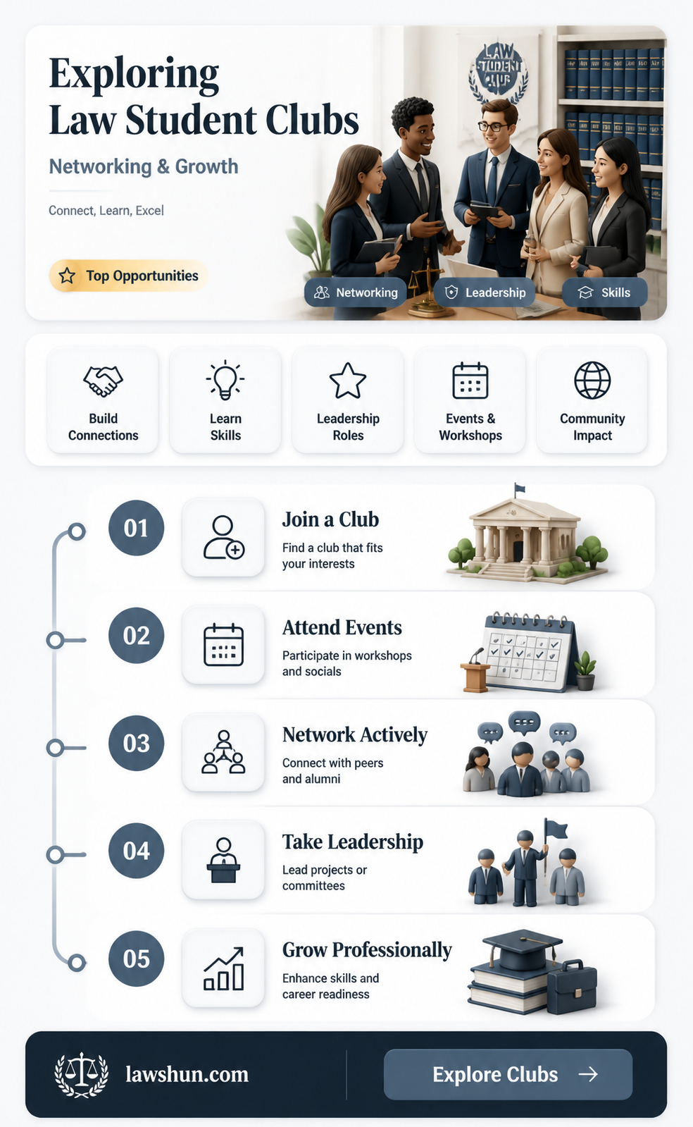 are clubs available for law student