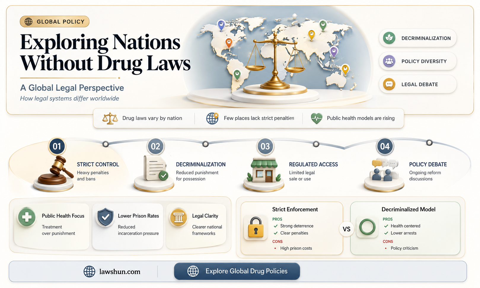 are there any countries with no drug laws