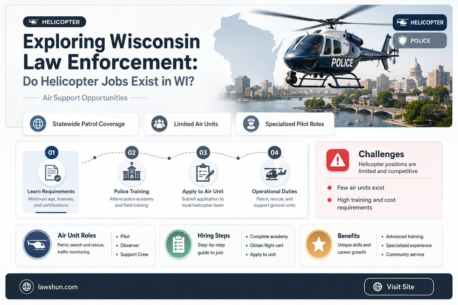are there any helicopter jobs in law enforcemnt in wi