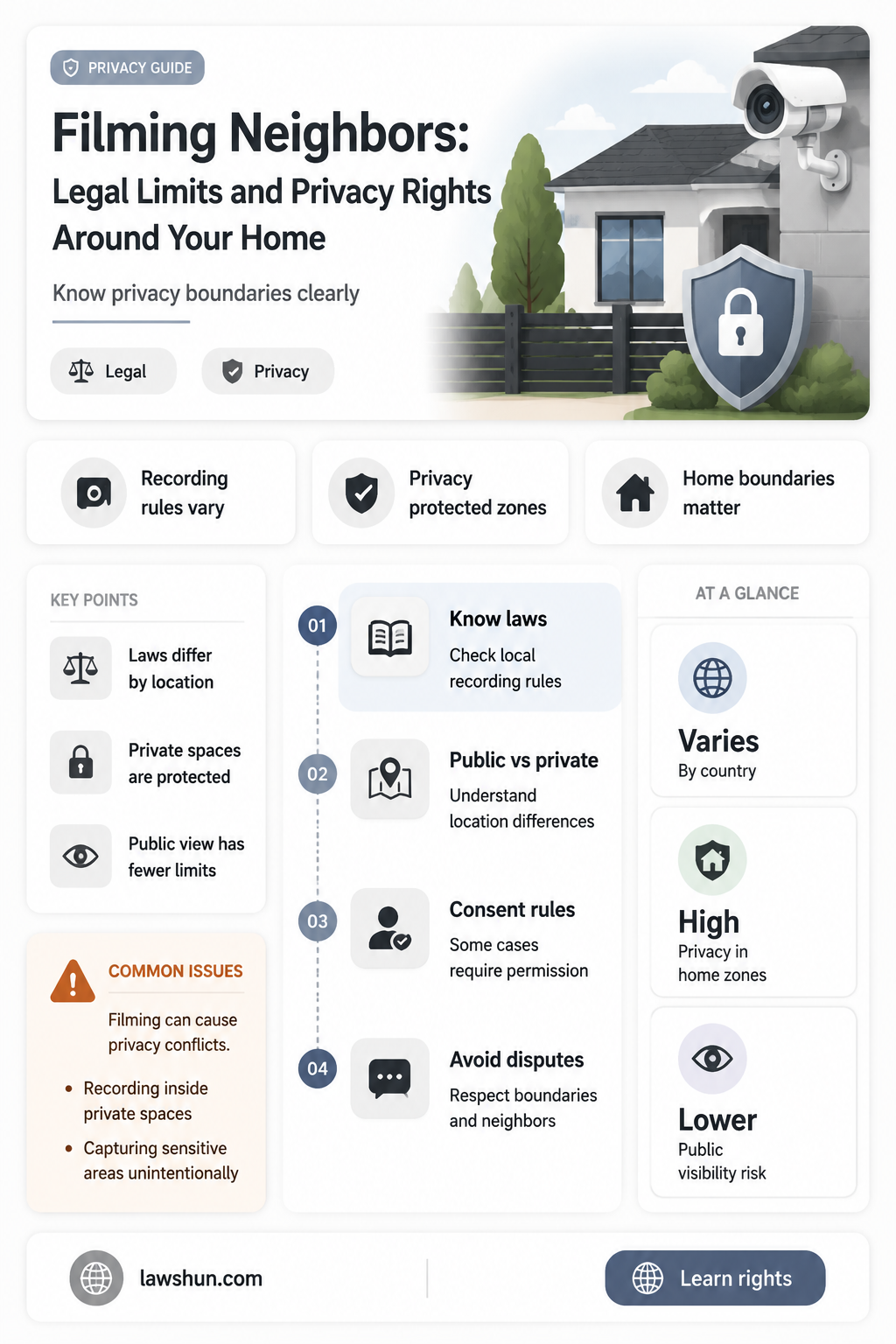 are there law against filming people around your home