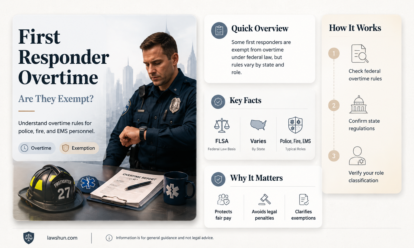 are first responders exempt from overtime by law