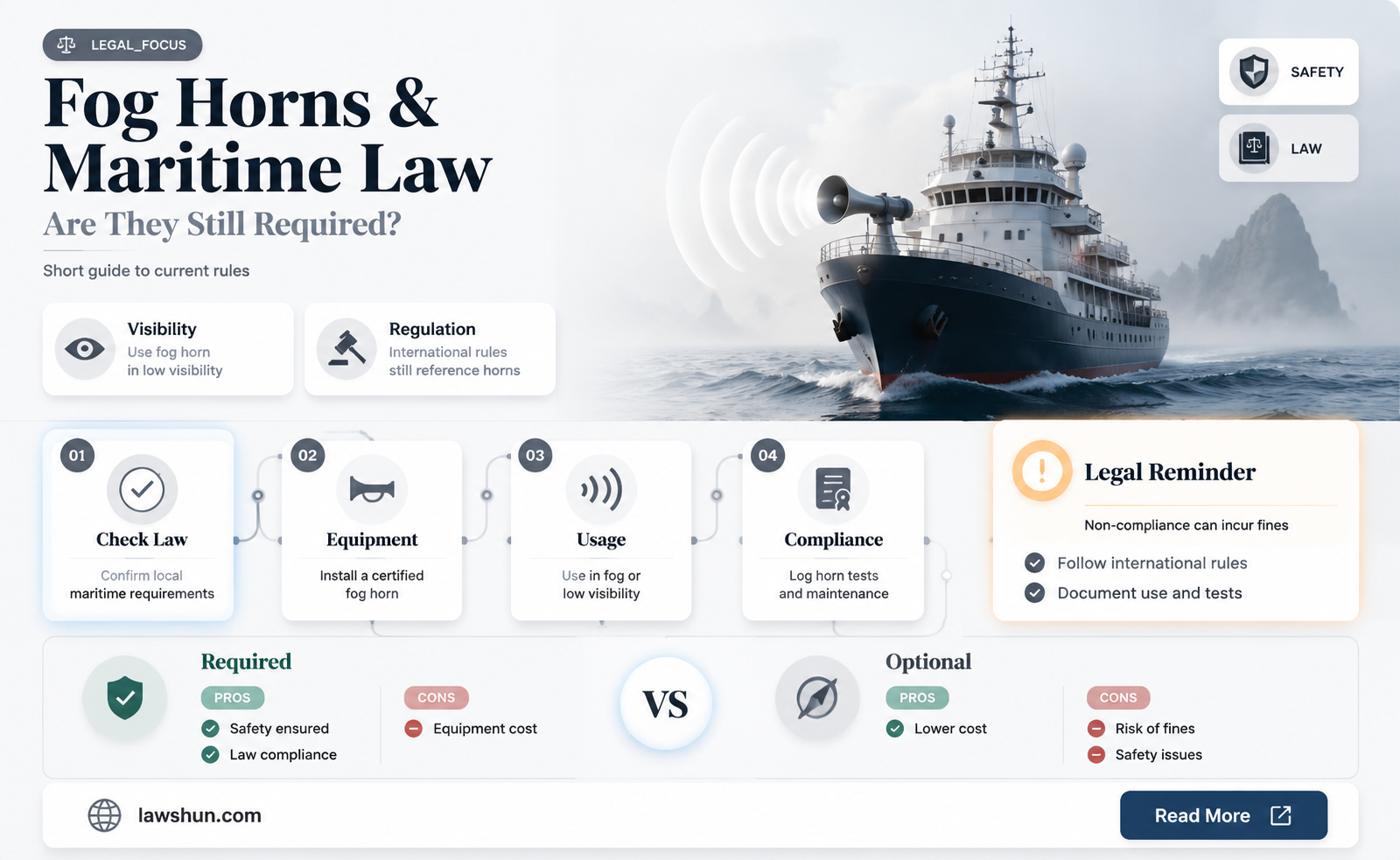 are fog horns still maritime law