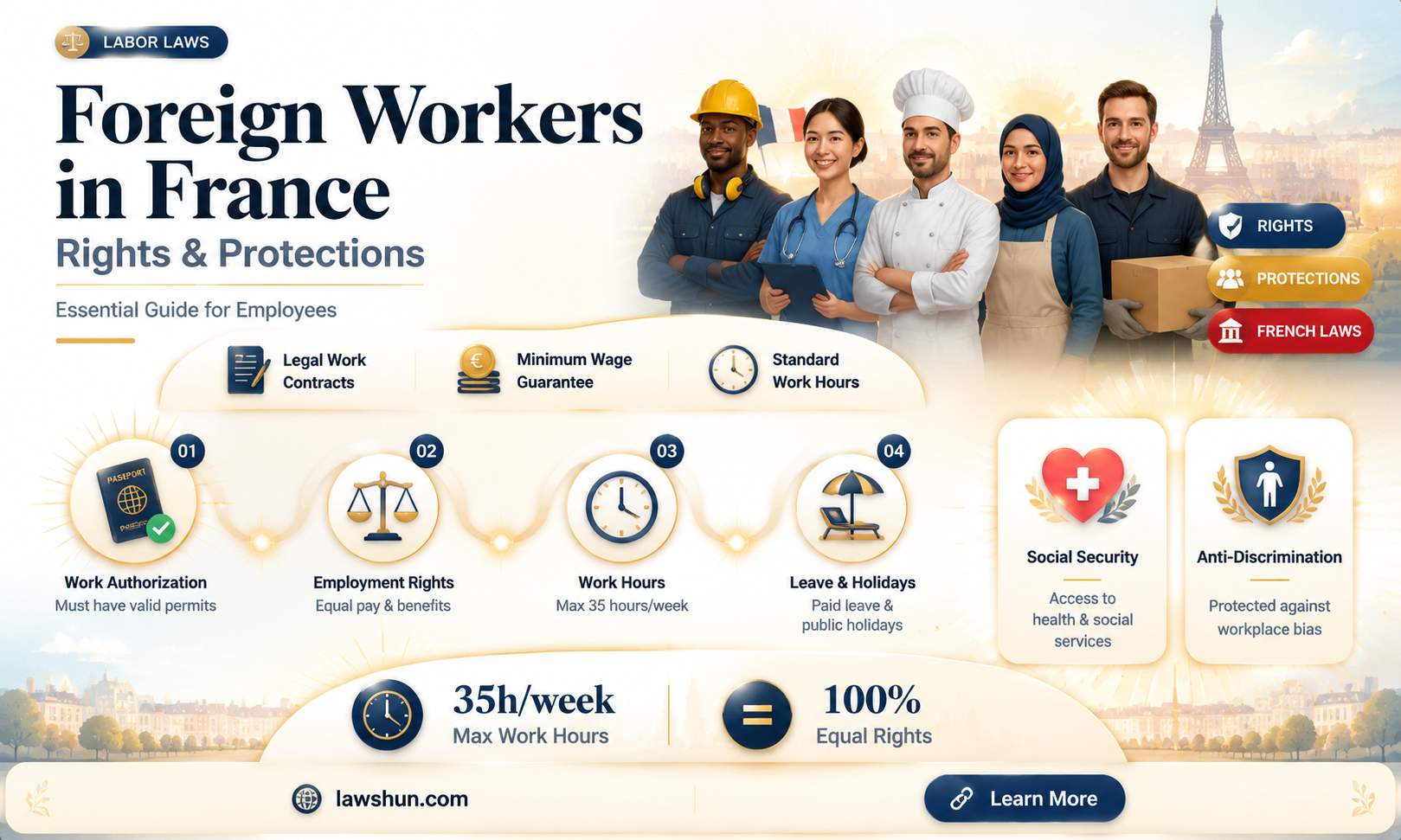 are foreign workers in france subject to french labor laws