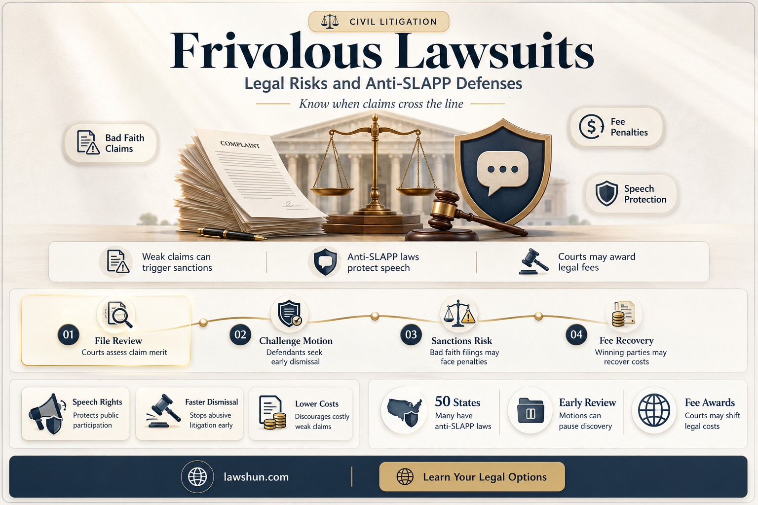 are there ant frivolous litigation lawa