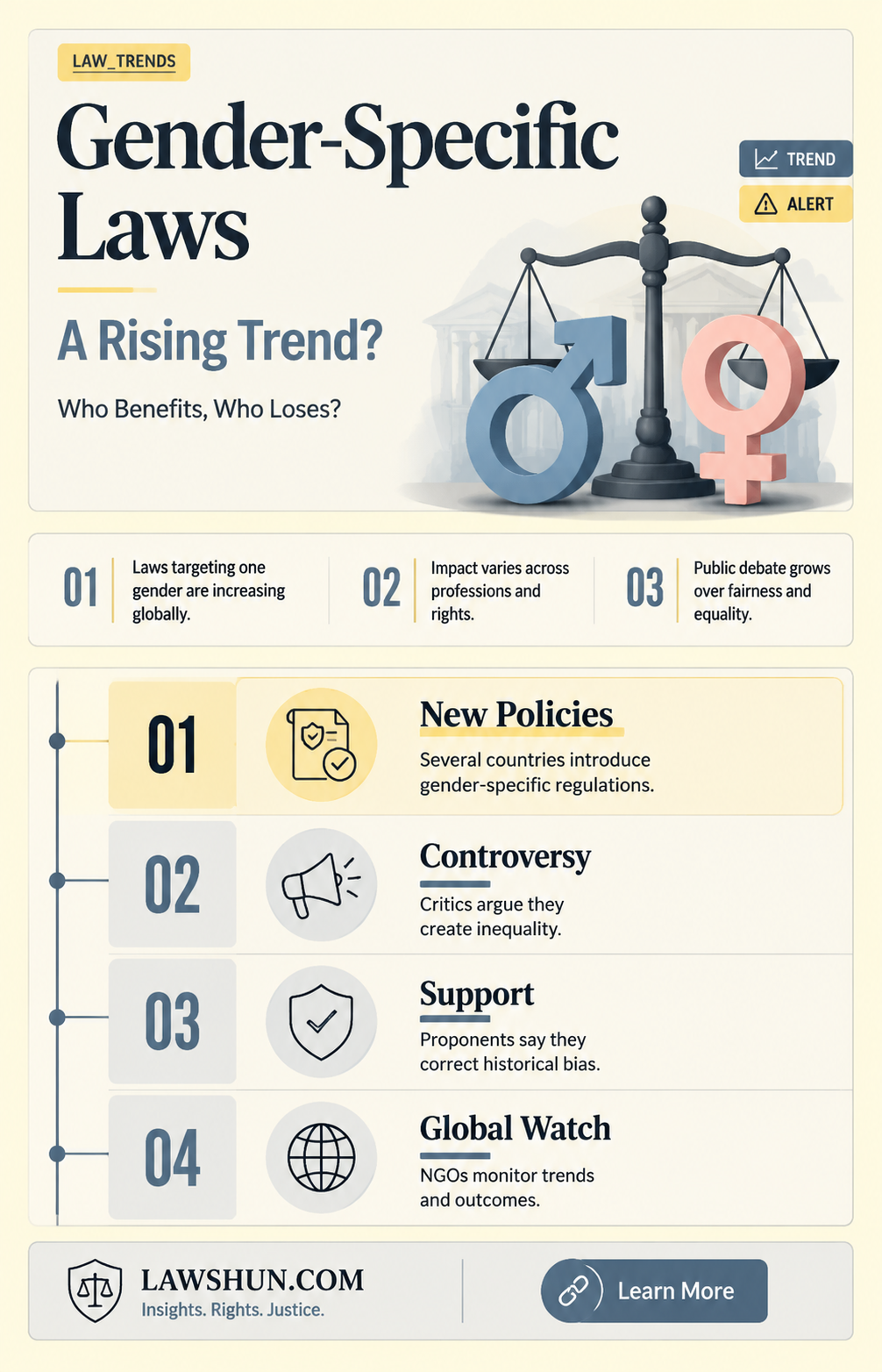 are gender specific laws becoming more common
