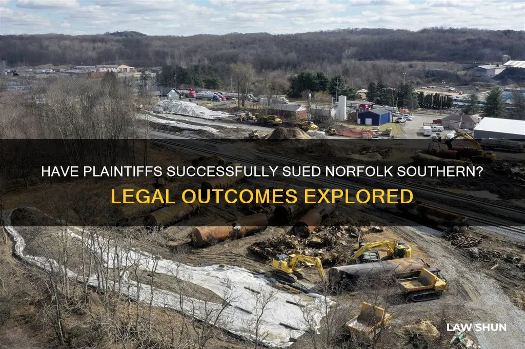 has anyone won law suit agsinst norfolk and southern