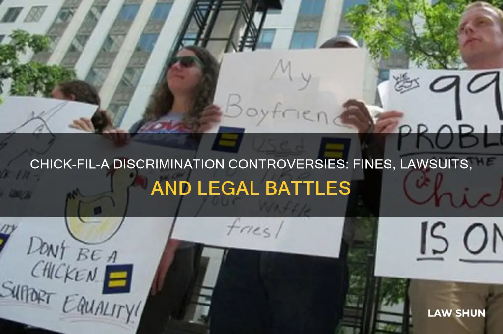has chick-fil-a ever been fined or broked laws of discrimination