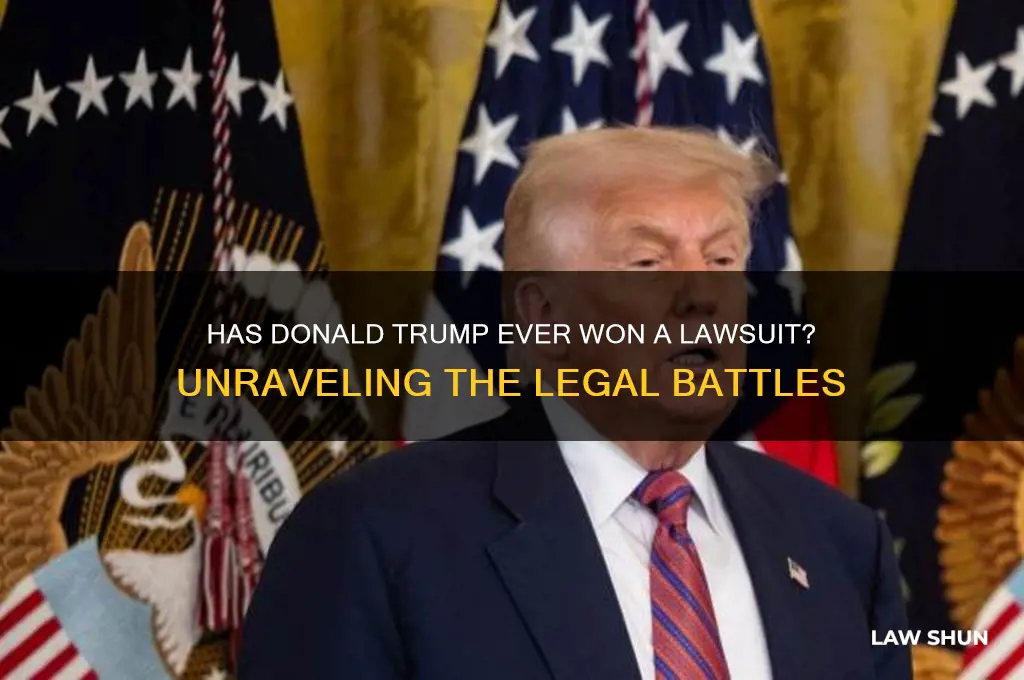 has donald trump ever won a law suite