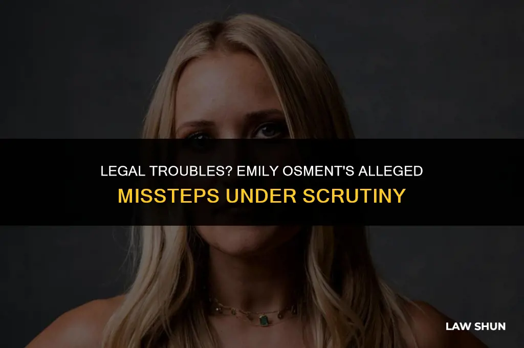 has emily osment broken the law