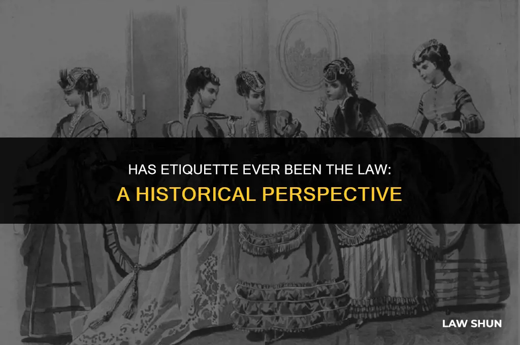 has etiquette ever been the law
