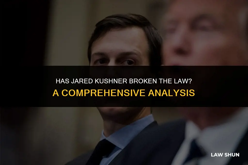 has jared kushner broken the law