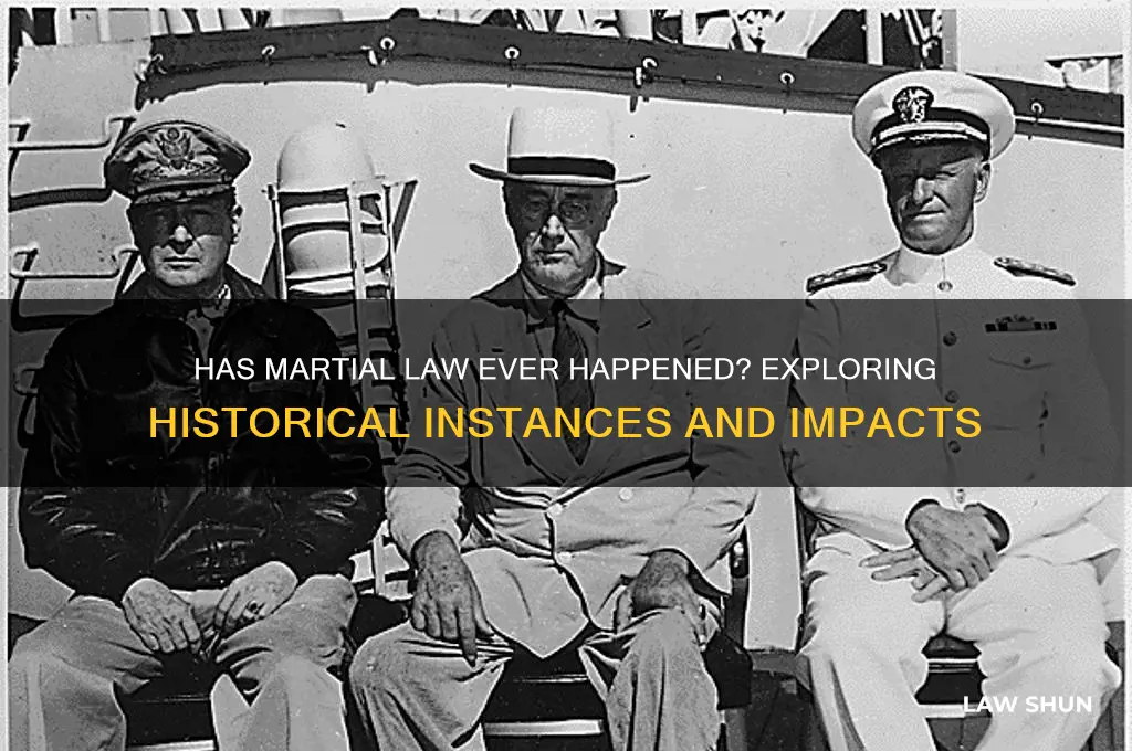 has marshall law ever happened