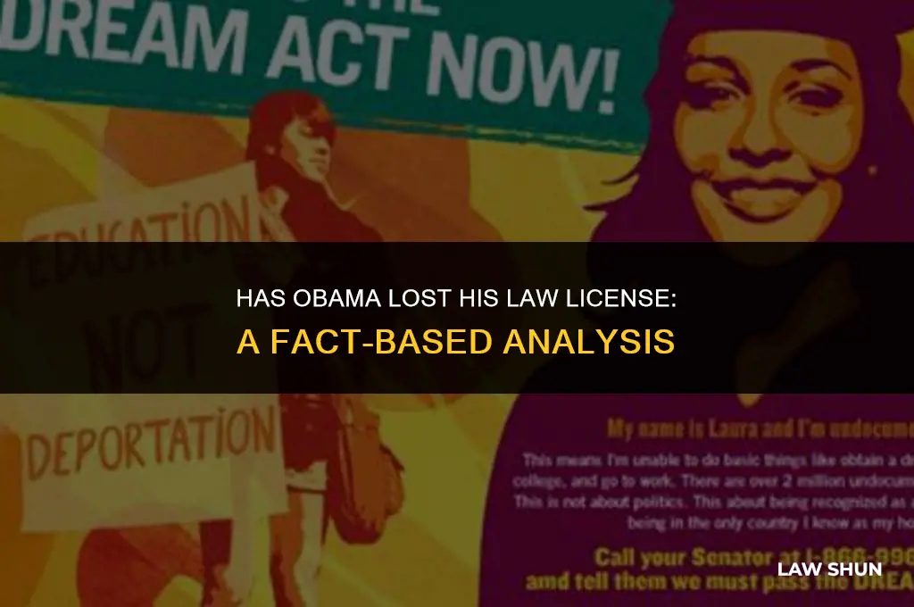has obama lost his law llicense