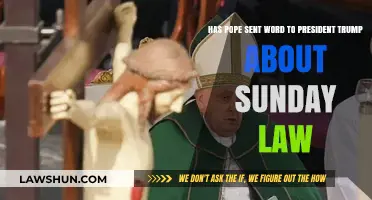 Pope's Message to Trump: Sunday Law Discussed?