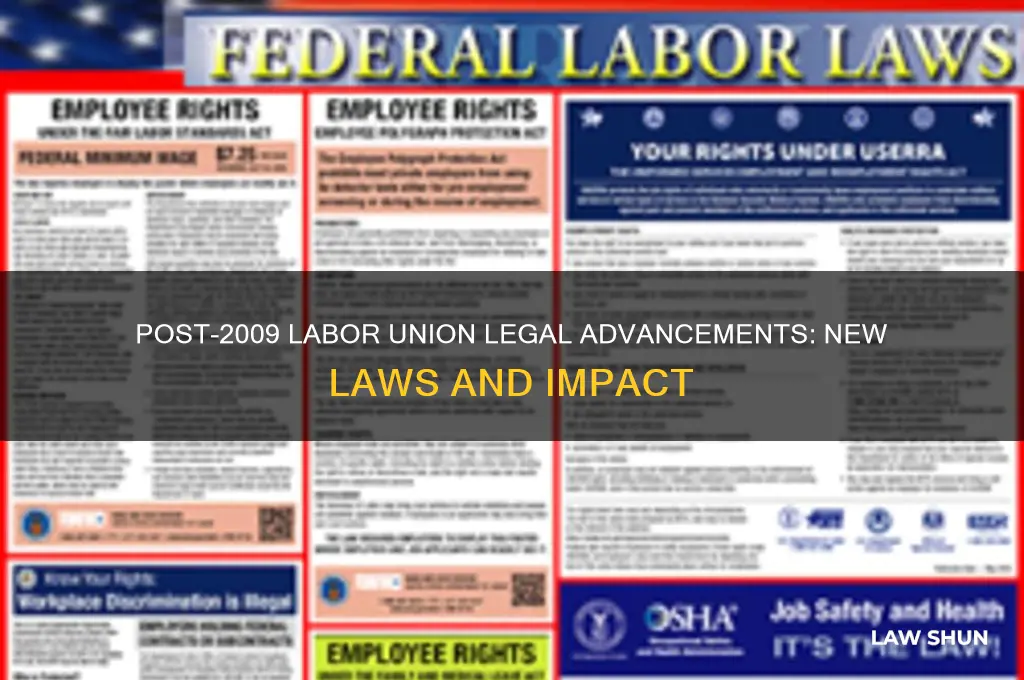 has the labor union established any additional laws after 2009