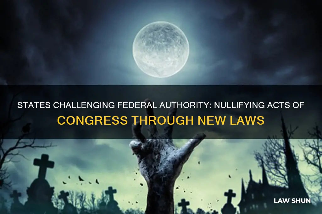 have enacted laws which either nullify the acts of congress