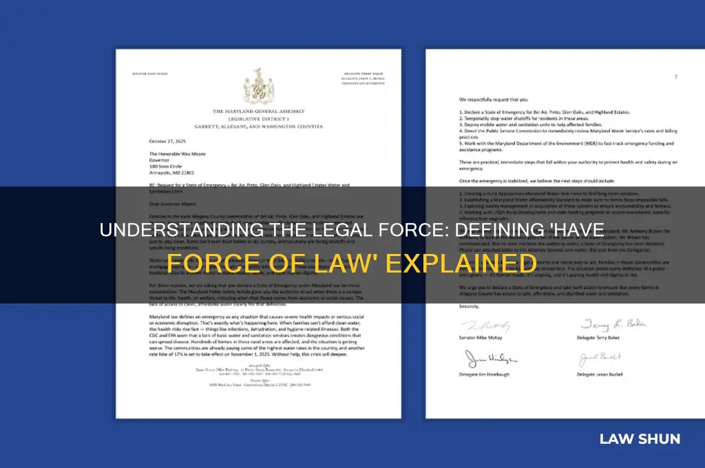 have force of law definition
