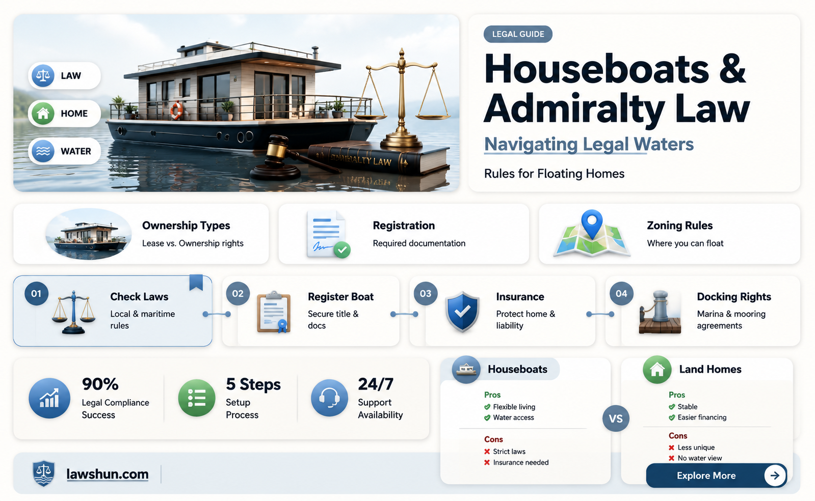 are houseboats subject to admiralty law