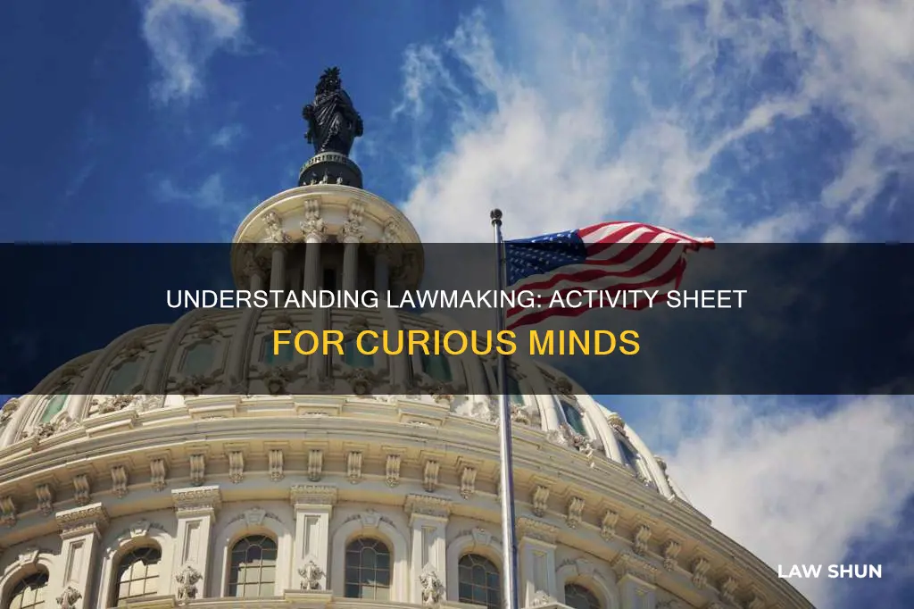 how a bill becomes a law activity sheet