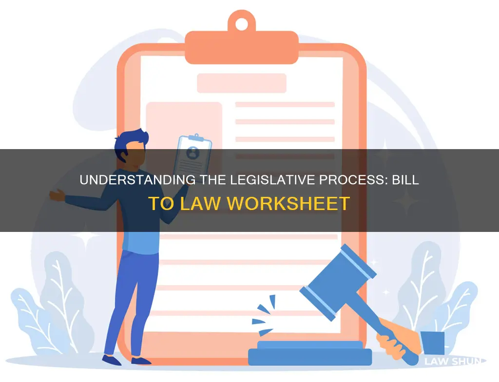 how a bill becomes a law blank worksheet