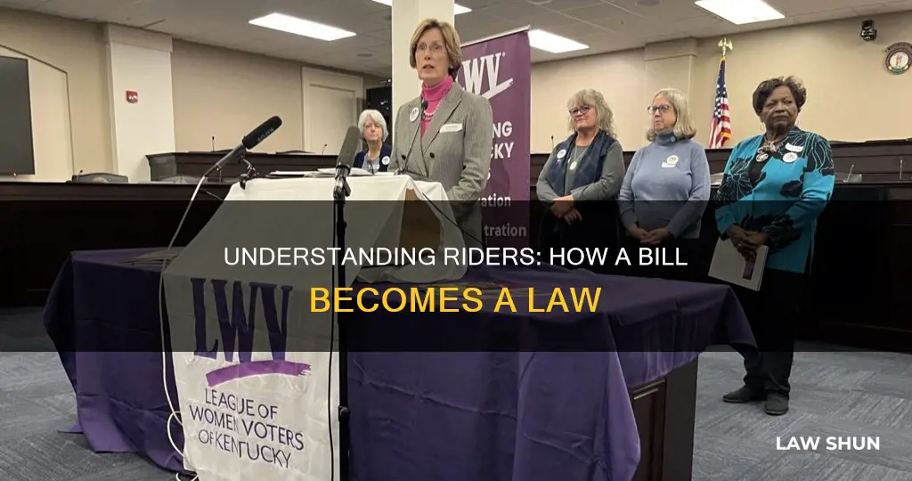 how a bill becomes a law riders