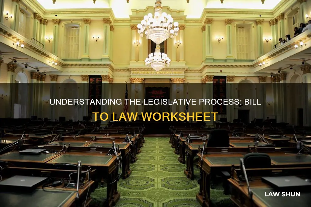 how a bill becomes a law worksheet answer key