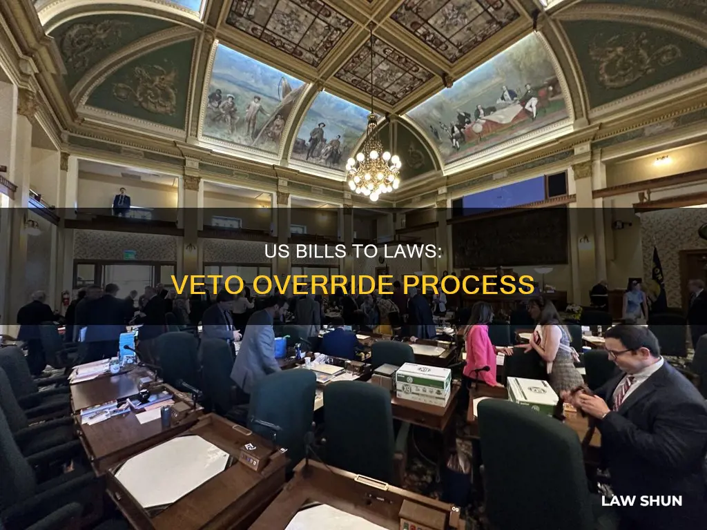 how a us bill become law with president veto override