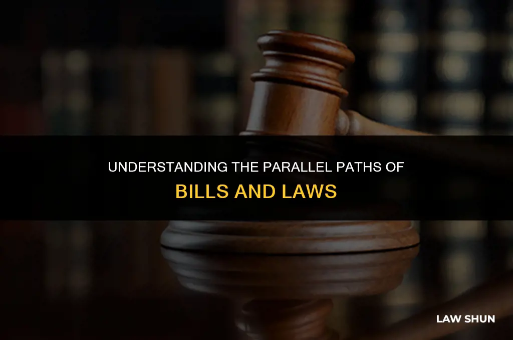how are bills and laws similar