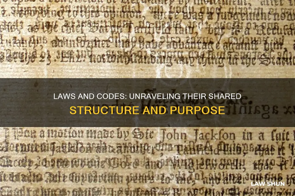 how are laws and codes similar