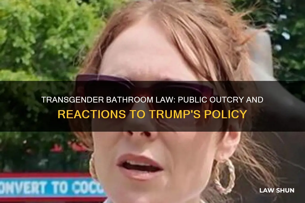 how are people reacting to the transgender bathroom law trump