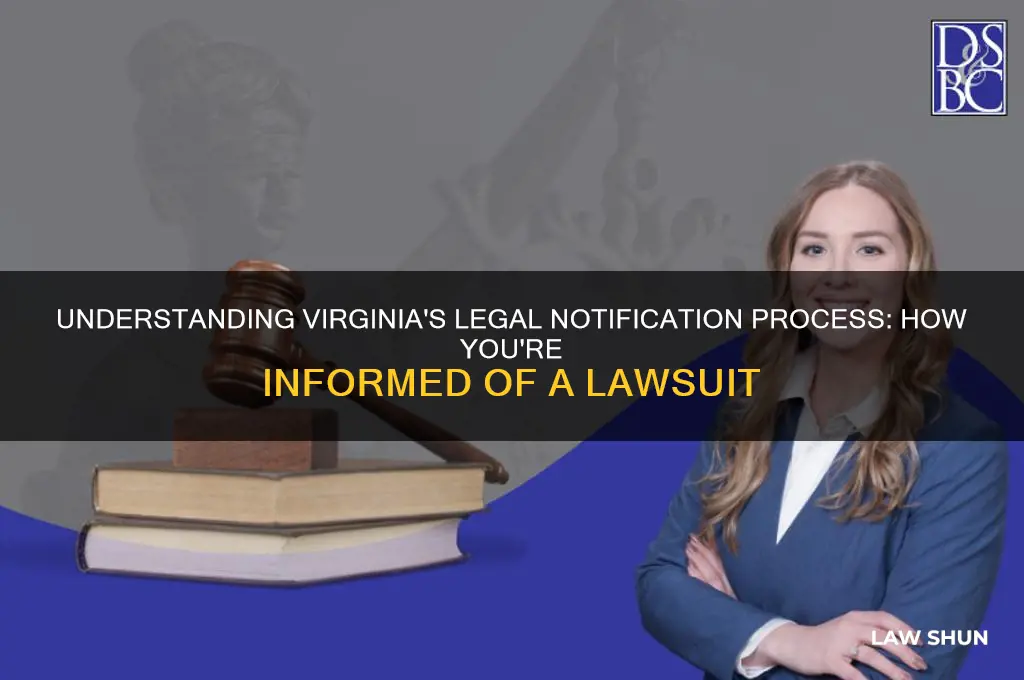 how are you notified of a law suit in virginia